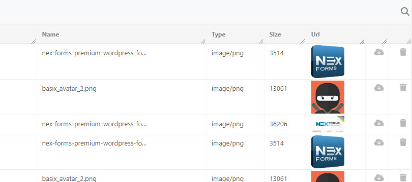 NEX-Forms - Managing Entries - Figure - 1