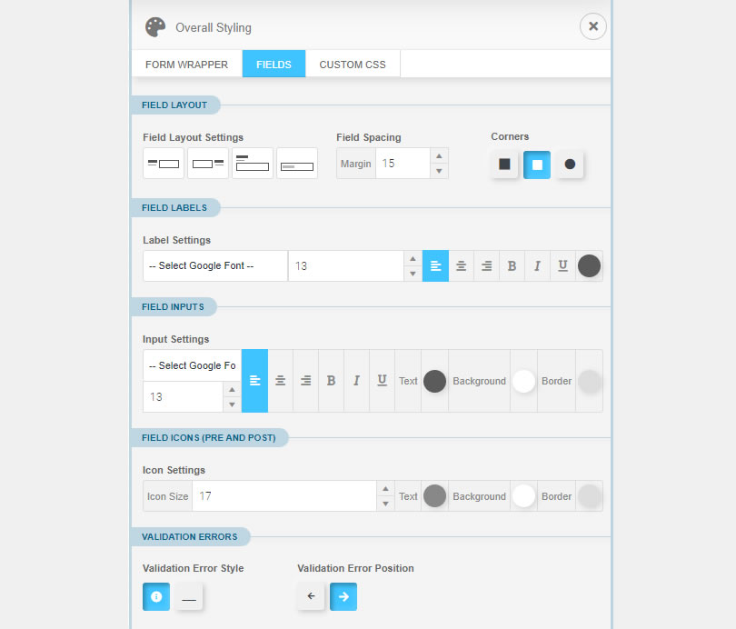 NEX-Forms - Field Styling - Figure - 3