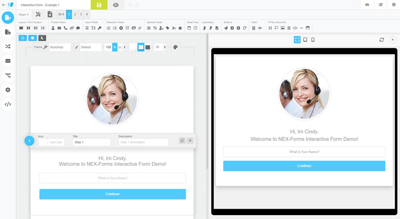 NEX-Forms - Managing Fields - Figure - 1