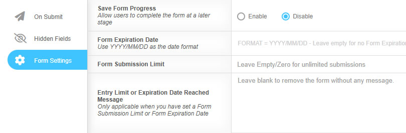 NEX-Forms - Success Message - Figure - 1