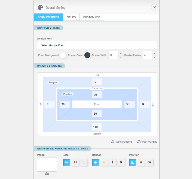 NEX-Forms - Managing Fields - Figure - 1
