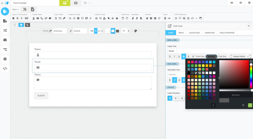 NEX-Forms - Managing Fields - Figure - 1