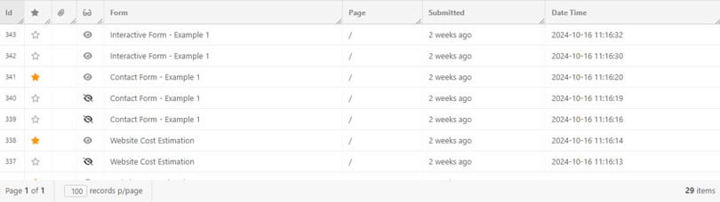 NEX-Forms - Form Entries - Figure - 3