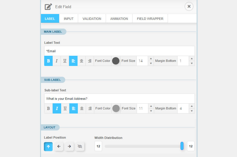 NEX-Forms - General Field Settings - Figure 1