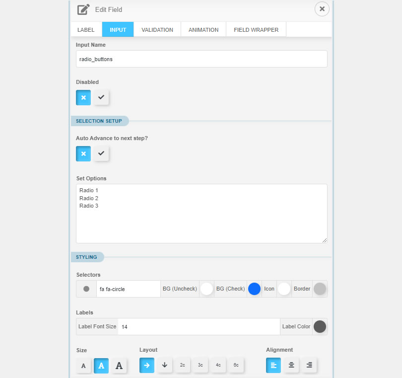NEX-Forms - Form Fields and Elements - Radio Buttons - figure - 3