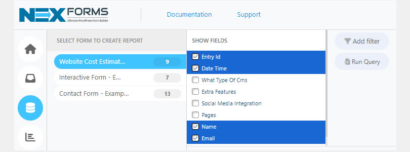 NEX-Forms - Managing Entries - Figure - 1